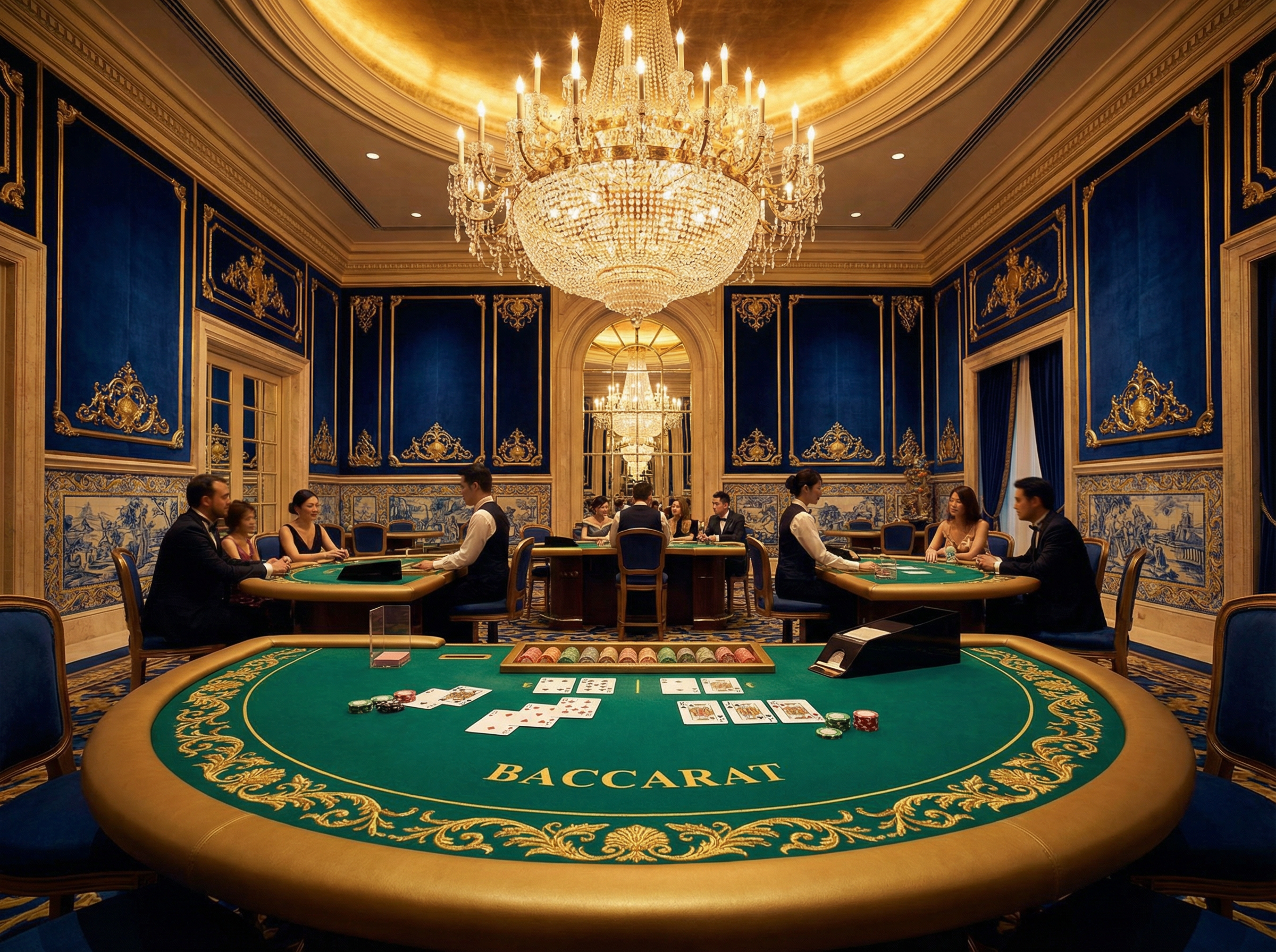 澳门银河 - 百家乐牌桌全景